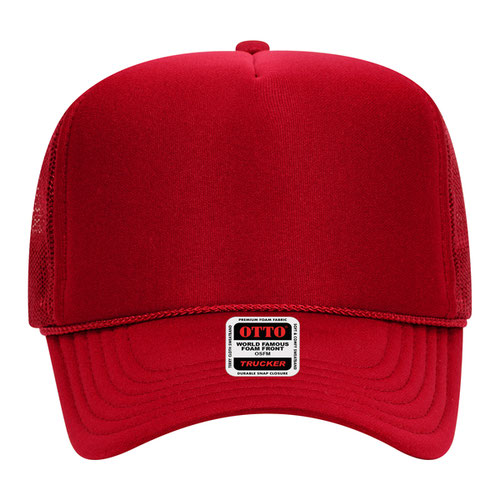 Red Otto Mesh Back Trucker Hat Blank 39-165