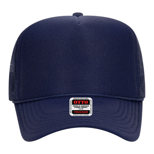 Navy Otto Mesh Back Trucker Hat Blank 39-165