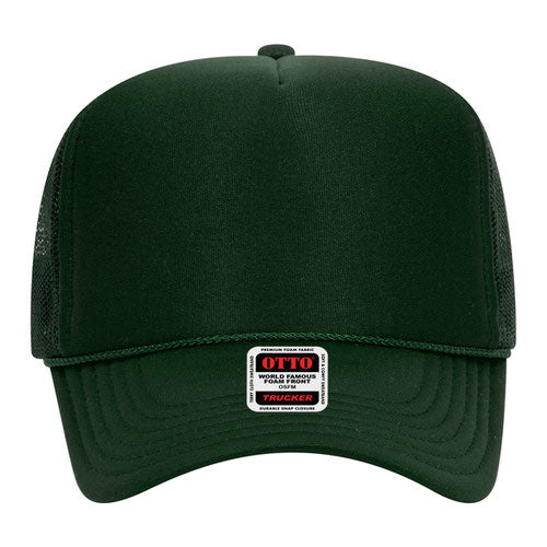 Dark Green Otto Mesh Back Trucker Hat Blank 39-165