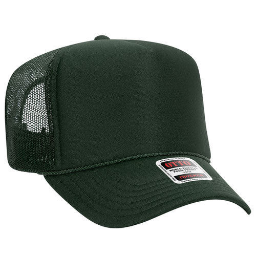 Dark Green Otto Mesh Back Trucker Hat Blank 39-165