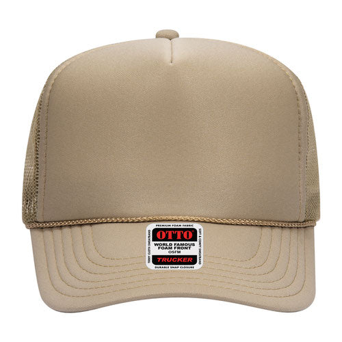 Khaki Otto Mesh Back Trucker Hat Blank 39-165