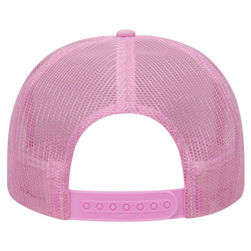 Pink Green Otto Mesh Back Trucker Hat Blank 39-165