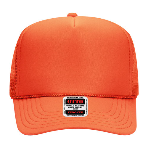 Orange Otto Mesh Back Trucker Hat Blank 39-165