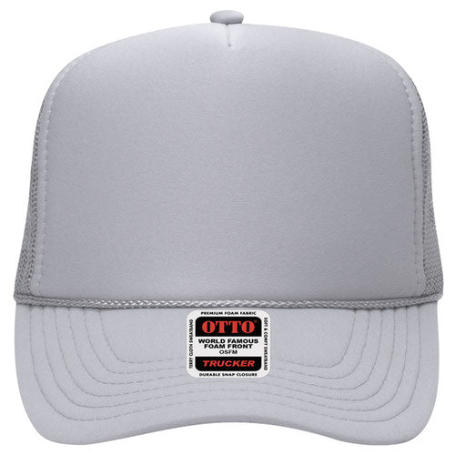 Silver Gray Otto Mesh Back Trucker Hat Blank 39-165