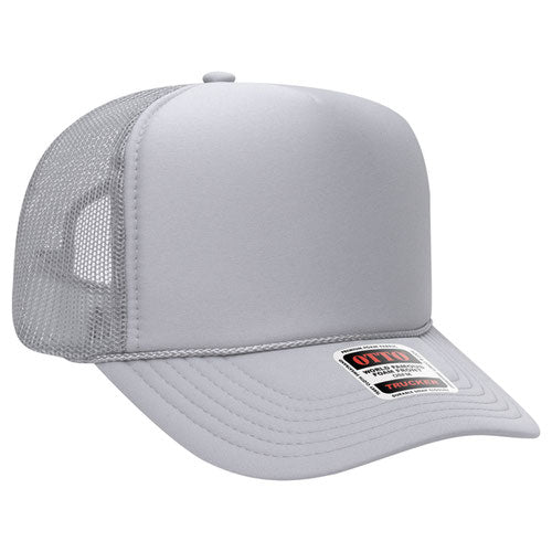 Silver Gray Otto Mesh Back Trucker Hat Blank 39-165