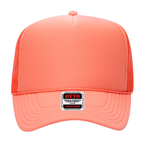 Coral Otto Mesh Back Trucker Hat Blank 39-165