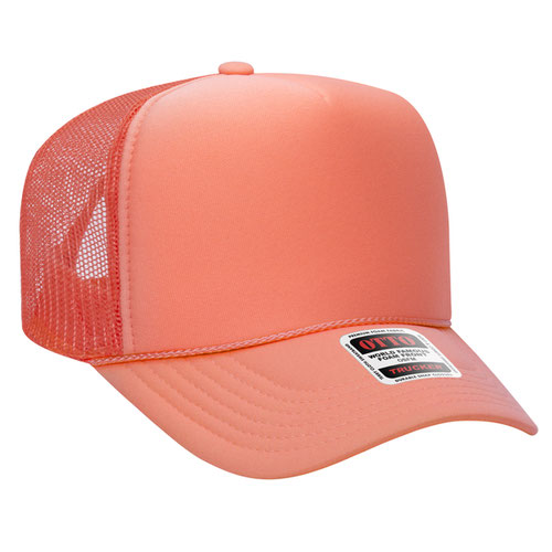 Coral Otto Mesh Back Trucker Hat Blank 39-165