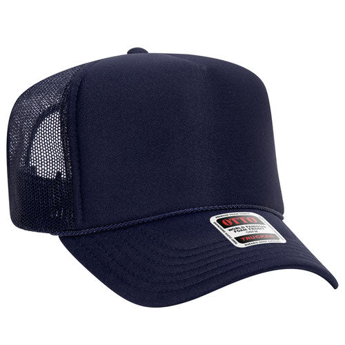 Navy Otto Mesh Back Trucker Hat Blank 39-165