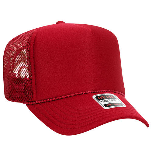 Red Otto Mesh Back Trucker Hat Blank 39-165