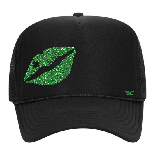 Shamrock Lips Trucker Hat